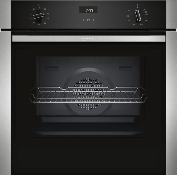 N50 NEFF SINGLE OVEN BLACK WITH SS TRIM