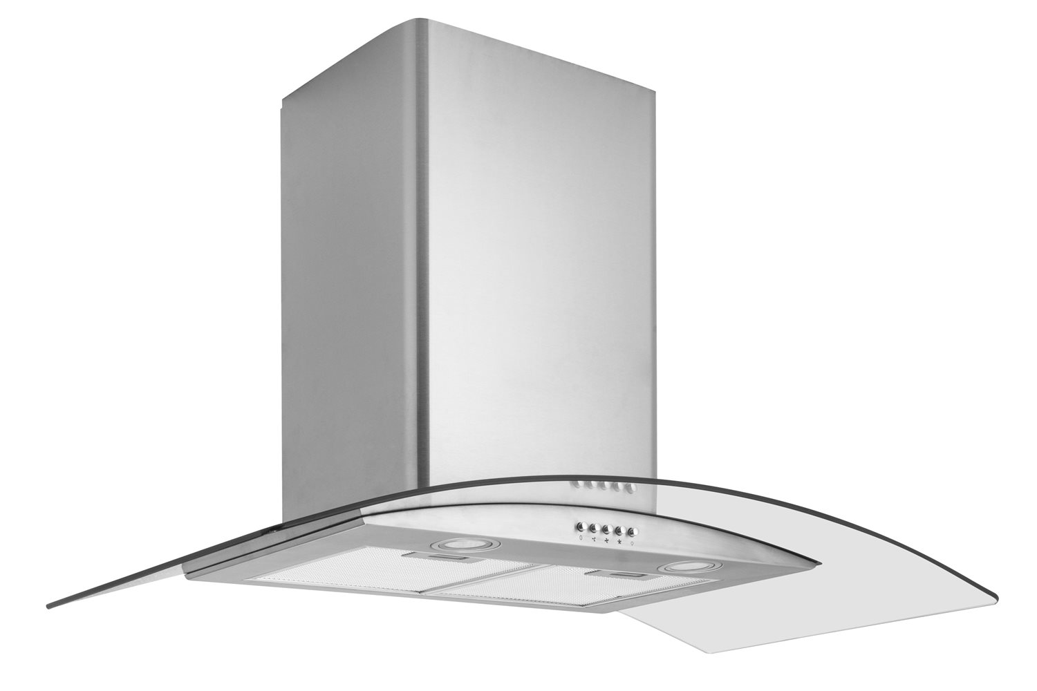 CAPLE 900CM CURVED GLASS HOOD S/S