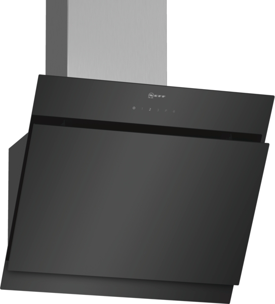 NEFF ANGLED 60CM BLACK GLASS CHIMNEY HOOD