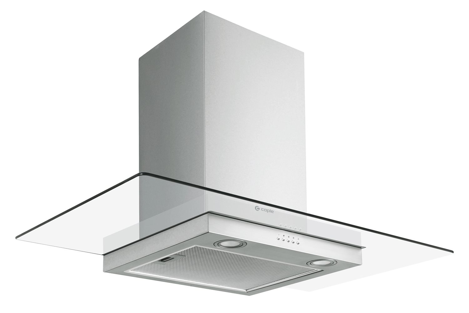 CAPLE 90CM FLAT GLASS CHIMNEY HOOD S/S