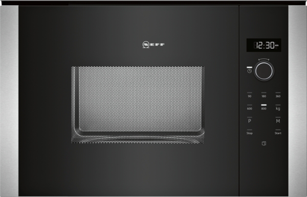 N50 NEFF 60CM WALL UNIT MICROWAVE BLACK WITH SS TRIM
