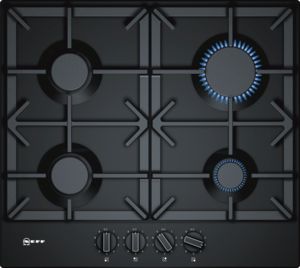 N70 NEFF 60CM 4 BURNER GAS HOB BLACK CAST IRON PAN SUPPORTS