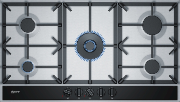N70 NEFF 90CM GAS HOB 5 BURNERS CAST IRON SUPPORTS