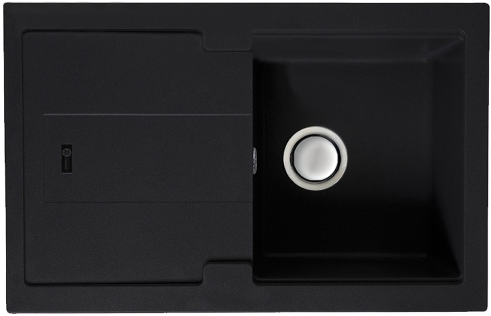 CARRON BALI 100 SINGLE BOWL GRANITE SINK - JET BLACK