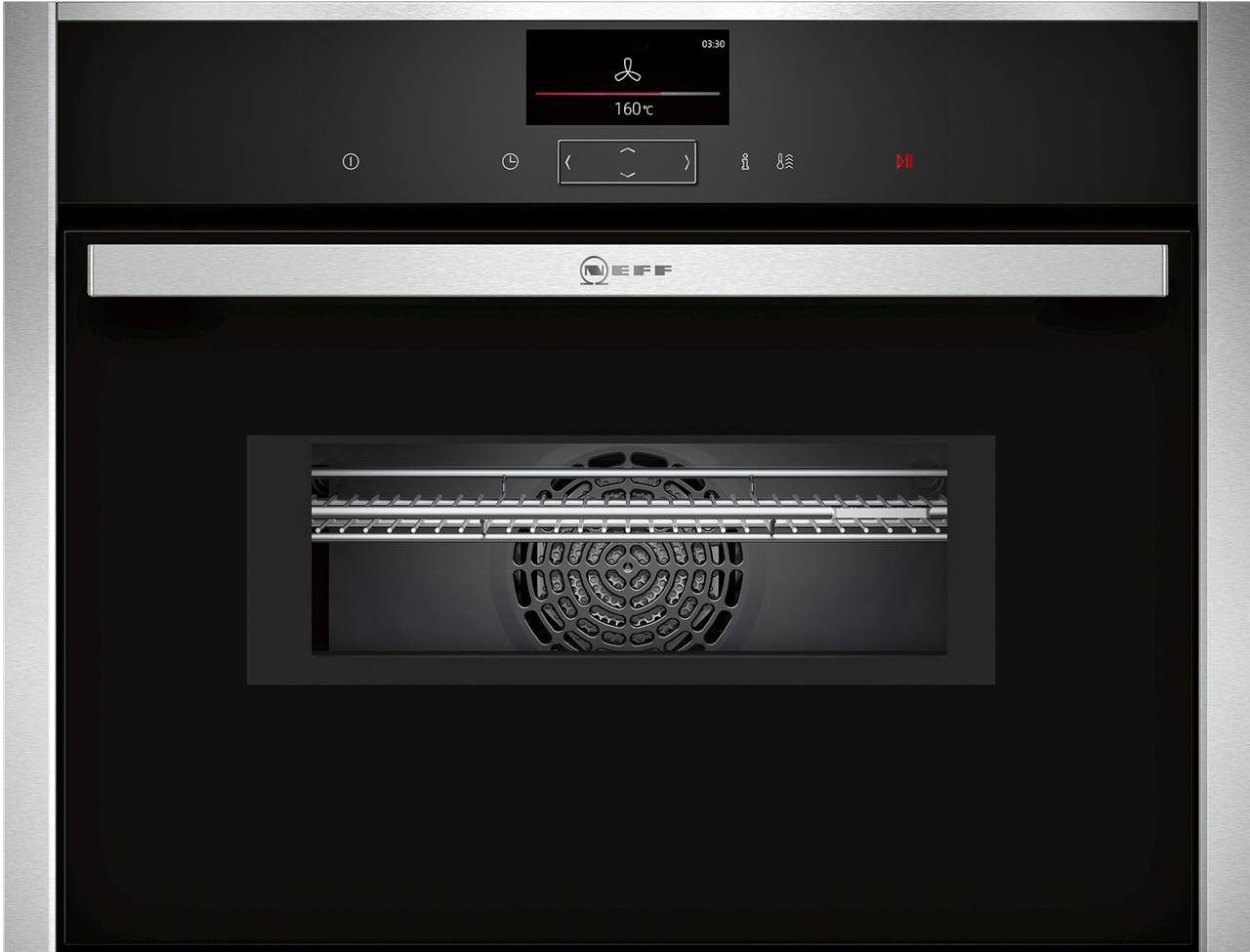 N90 NEFF COMPACT OVEN WITH MICROWAVE BLACK WITH S/S HOME CONNECT