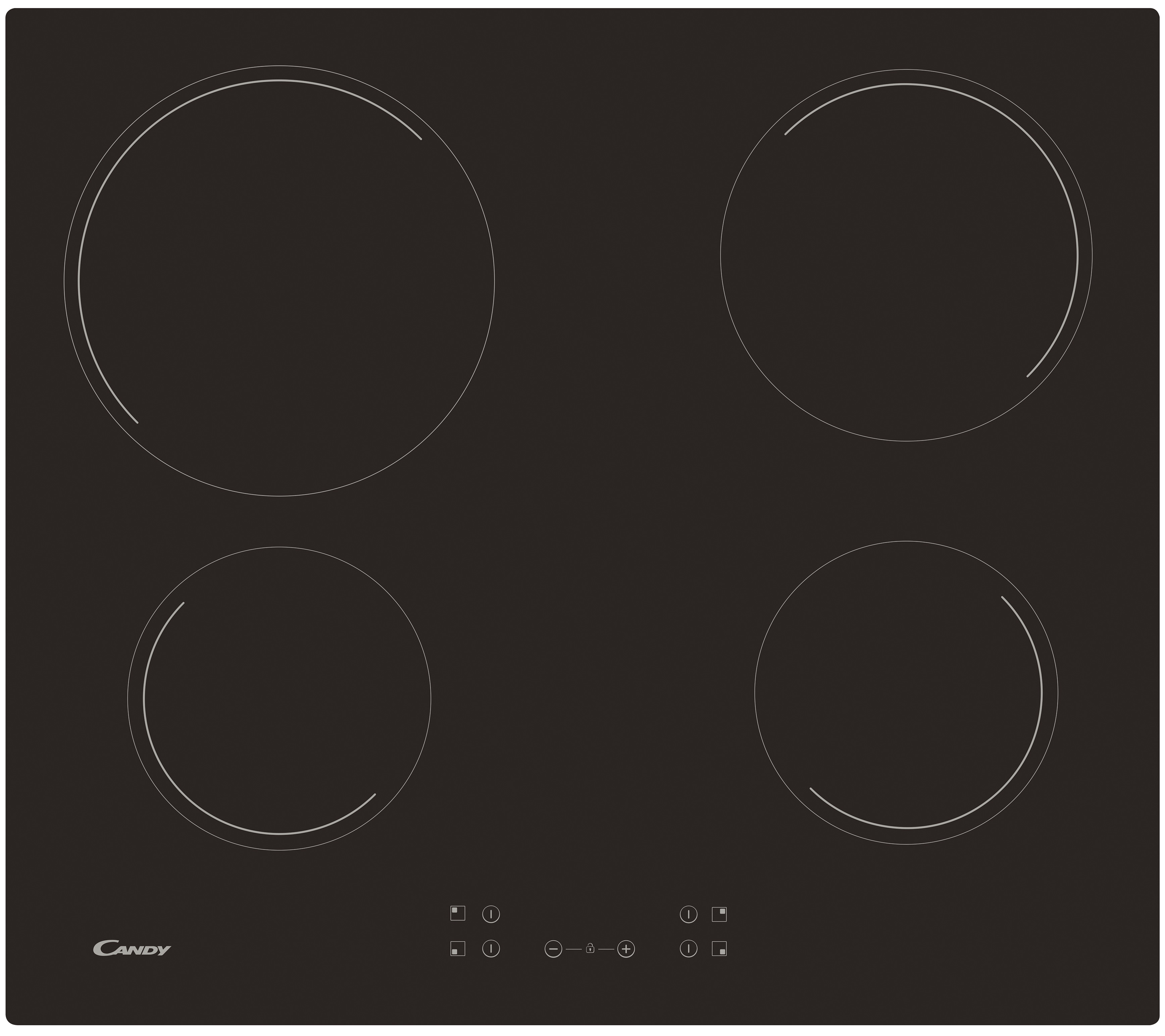 CANDY 60CM CERAMIC HOB 32AMP CONNECTION BLACK GLASS