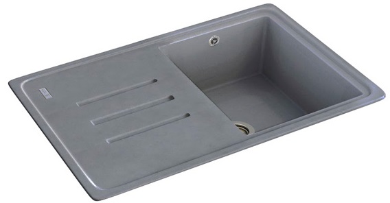 CARRON DEBUT 100 SINGLE BOWL GRANITE SINK STONE GREY