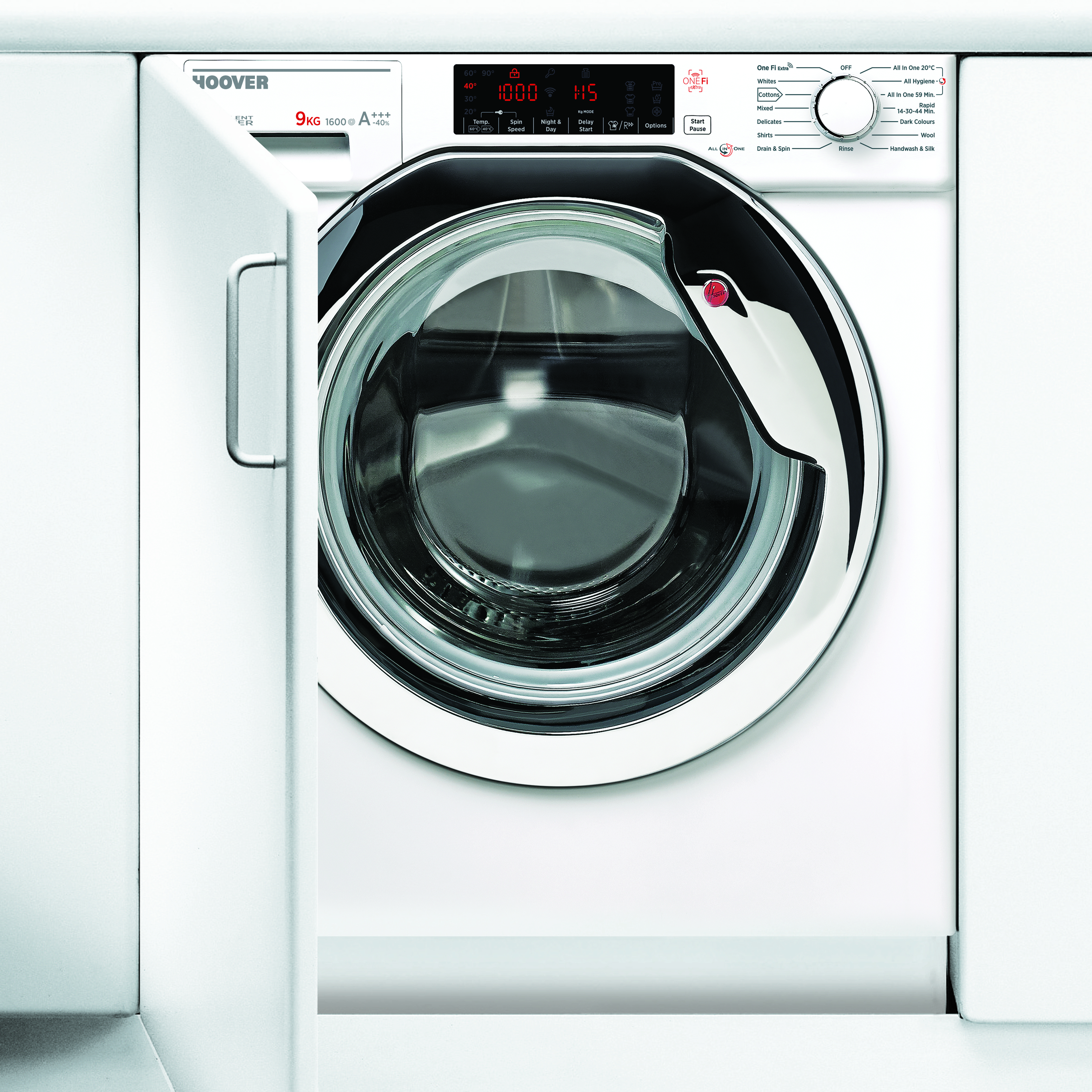 HOOVER INTEGRATED 9KG WASHING MACHINE