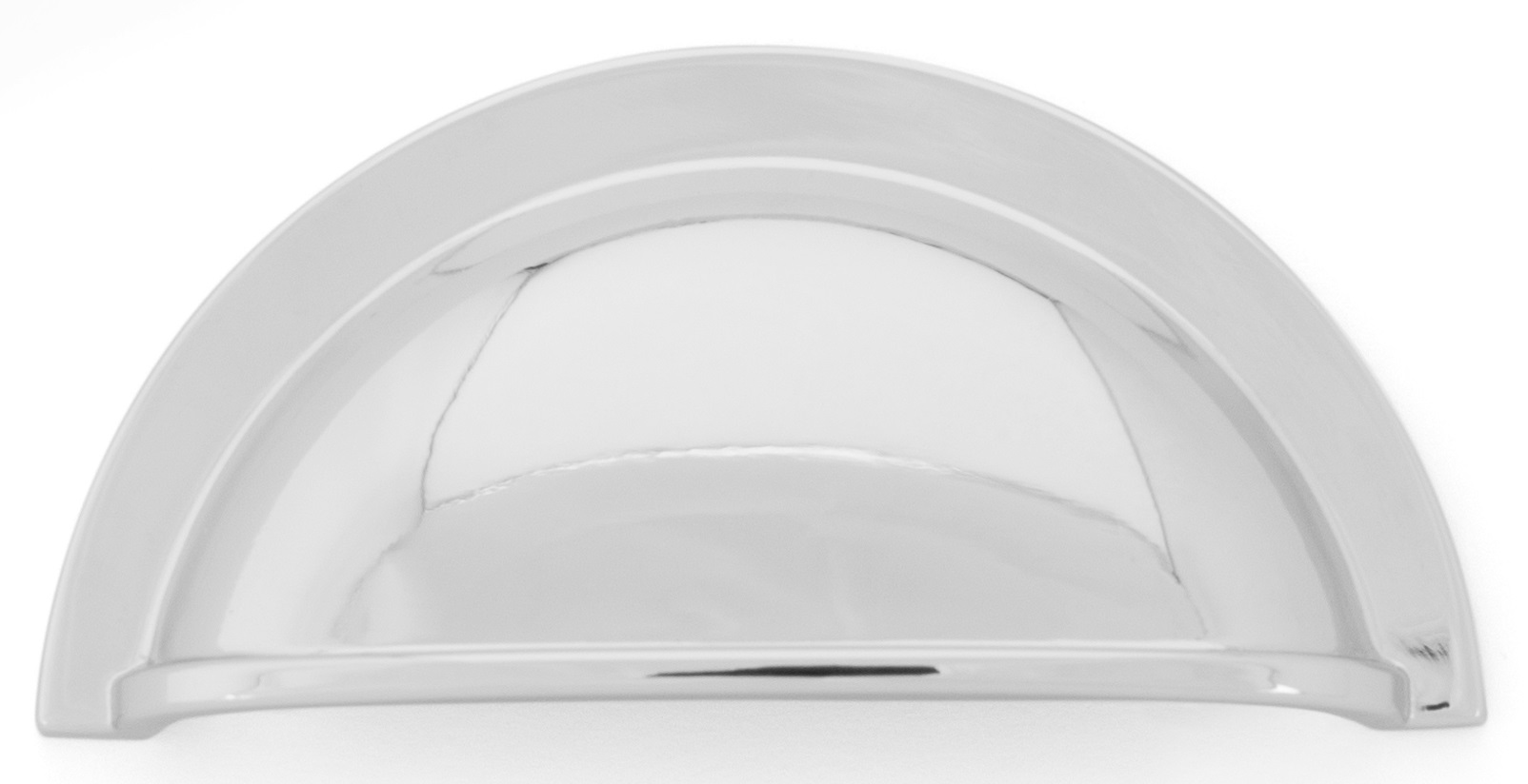 POLISHED CHROME CUP HANDLE 95MM (64MM CENTRES)