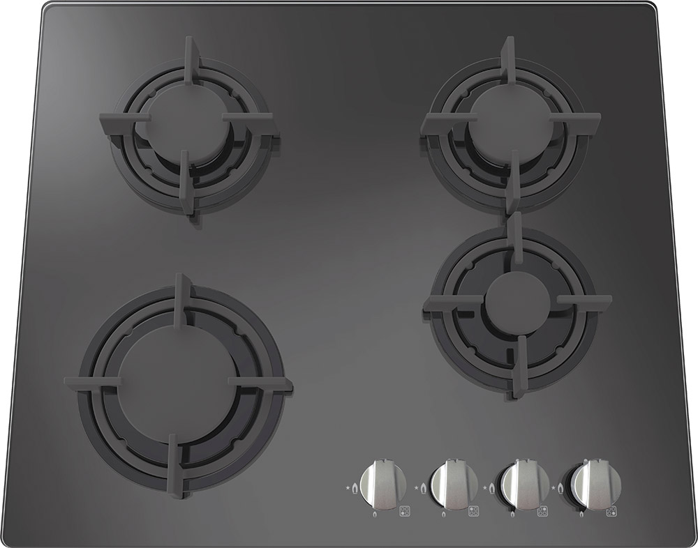 PRIMA 60CM BLACK GLASS GAS HOB
