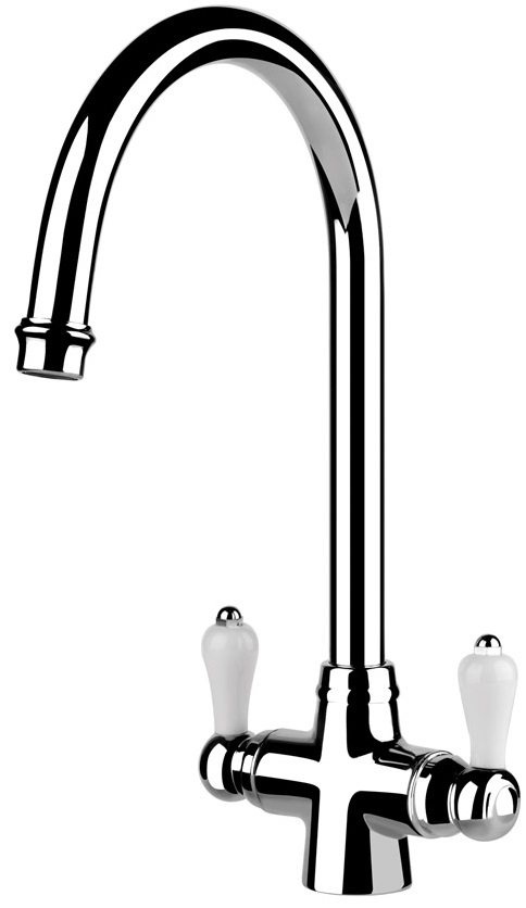 CARRON WINDSOR CHROME TAP CERAMIC HANDLES