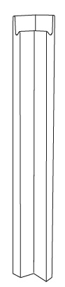 INTERNAL CORNER POST 717X60X60 - AIRO GLOSS