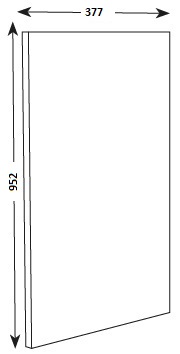 952X377X19MM END PANEL - AIRO GLOSS