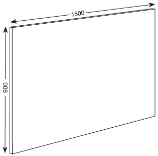 900X1500X19MM PLAIN PANEL - ASHBURY