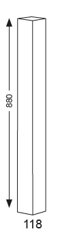 880X100X100MM SOLID BLOCK PILASTER - ASHBURY