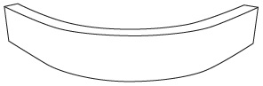 SHAKER EXTERNAL CURVED PELMET - ASHBURY