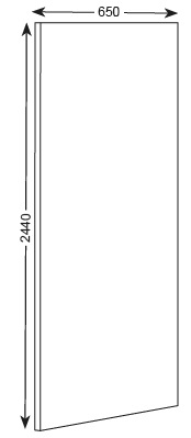 ECO LARDER PANEL 2440X650X19MM -