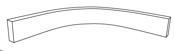 INTERNAL CURVED CORNICE/PELMET - ASHBURY