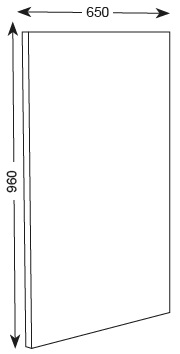 965X650X19MM PLAIN PANEL - ASHBURY