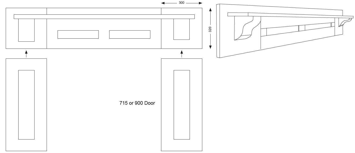 PANELLED OVERMANTLE 1800MM - ASHBURY