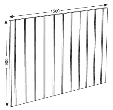 900X1500X19MM T&G END PANEL - ASHBURY
