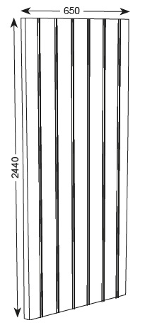 2440X650X19MM T&G END PANEL - ASHBURY