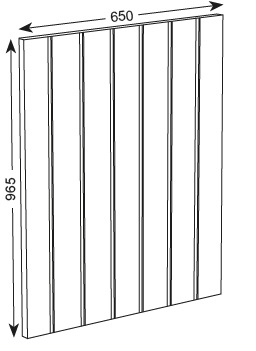 965X650X19MM T&G END PANEL - ASHBURY