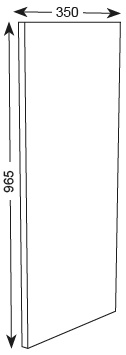 965X350X19MM PLAIN  WALL PANEL - ASHBURY