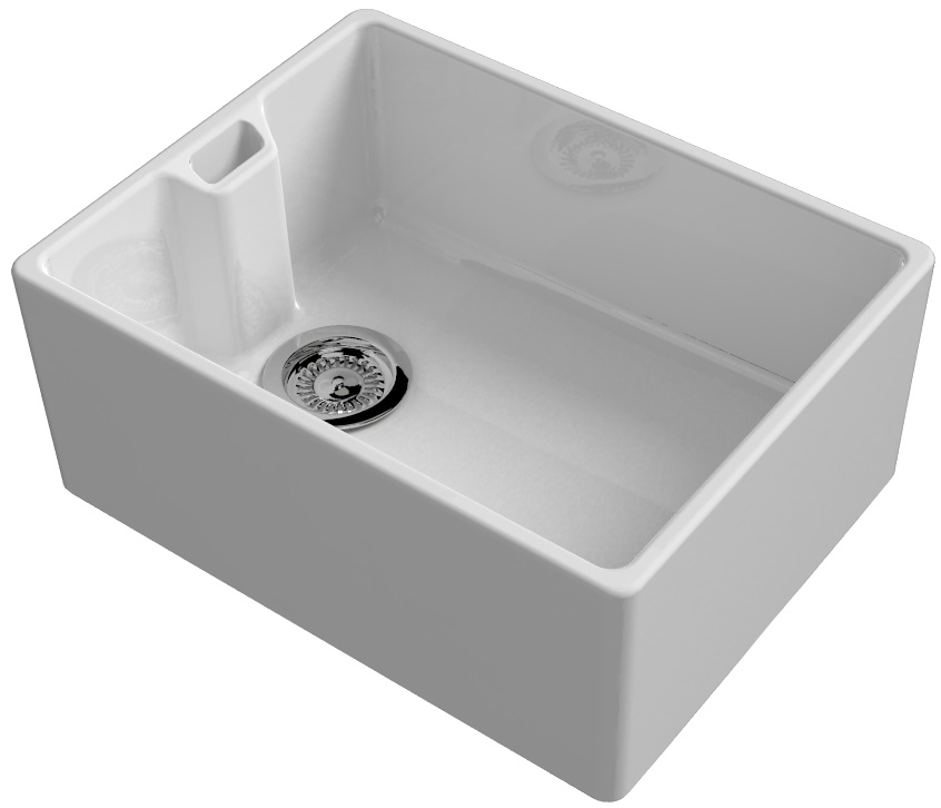 BELFAST CERAMIC SINK INC CHROME WASTE