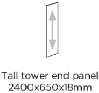 LARDER END PANEL 2400X650X18MM - BELSAY