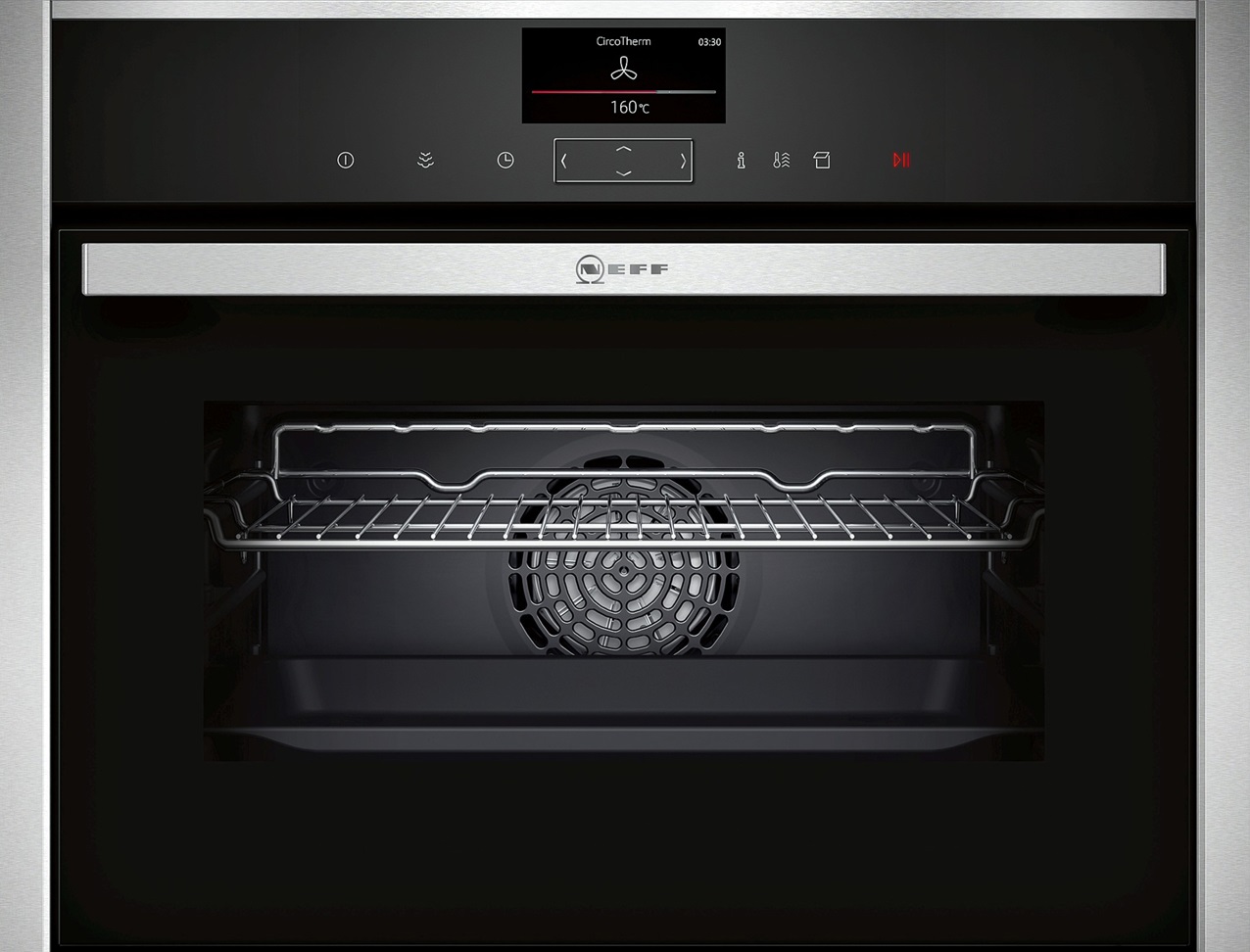 N90 NEFF COMPACT STEAM OVEN BLACK WITH S/S HOME CONNECT