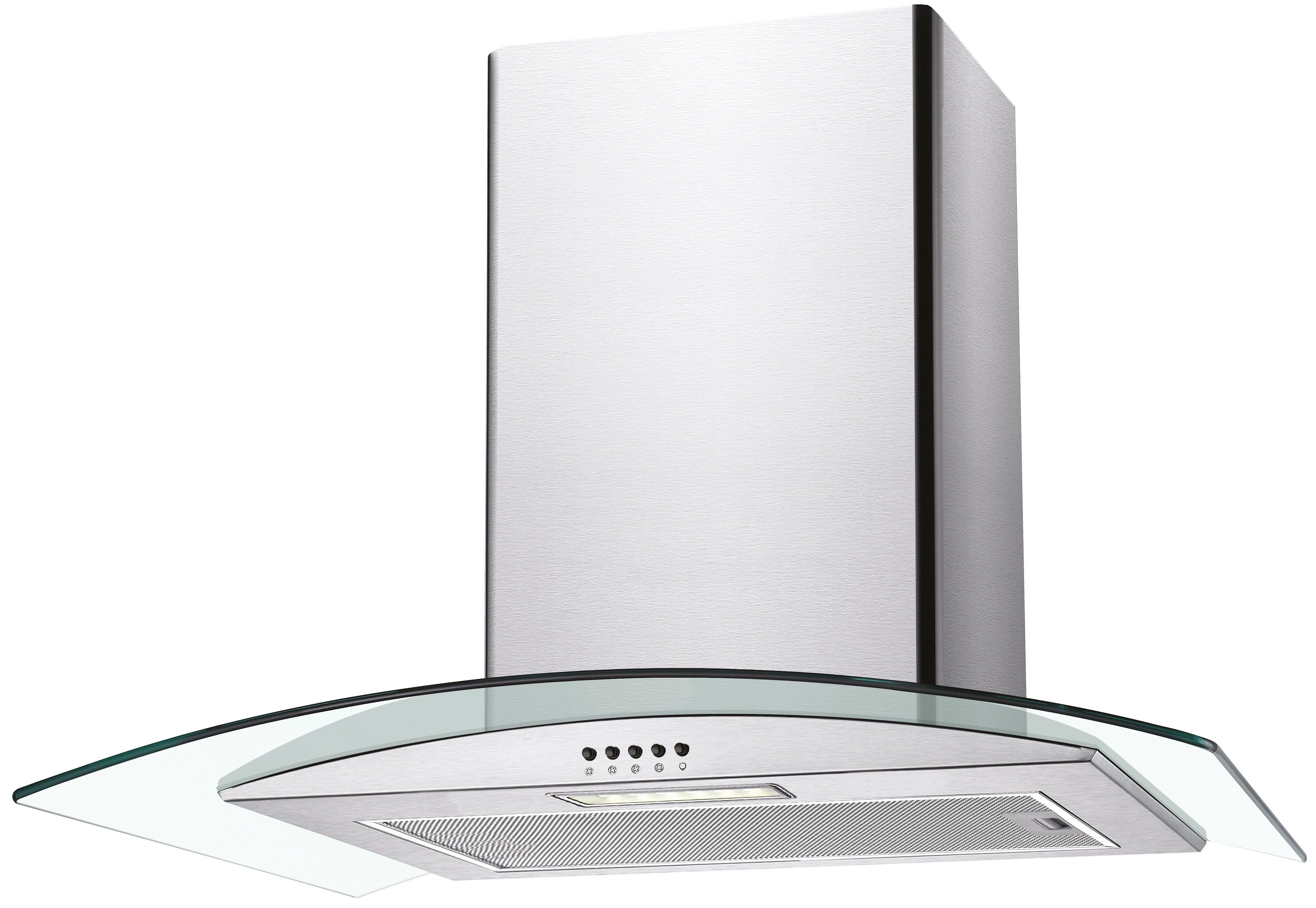 CANDY 60CM CURVED GLASS HOOD S/S INC CARBON FILTER