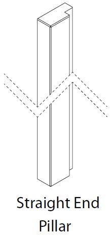 2400X100X50MM STRAIGHT END PILLAR- CARTMEL