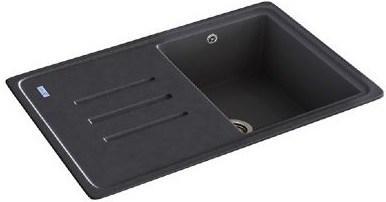 CARRON DEBUT 100 SINGLE BOWL GRANITE SINK BLACK