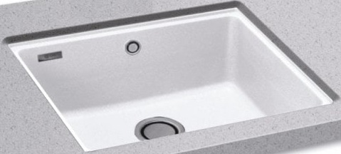 CARRON FIJI 100 SINGLE BOWL UNDERMOUNT GRANITE SINK - POLAR WHITE