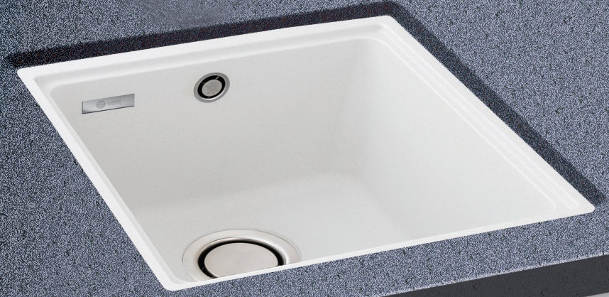 CARRON FIJI 90 SINGLE BOWL UNDERMOUNT GRANITE SINK - POLAR WHITE