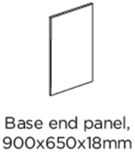 BASE END PANEL 900X650X18MM