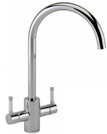 REGINOX GENESIS TAP CHROME WITH WHITE HANDLES