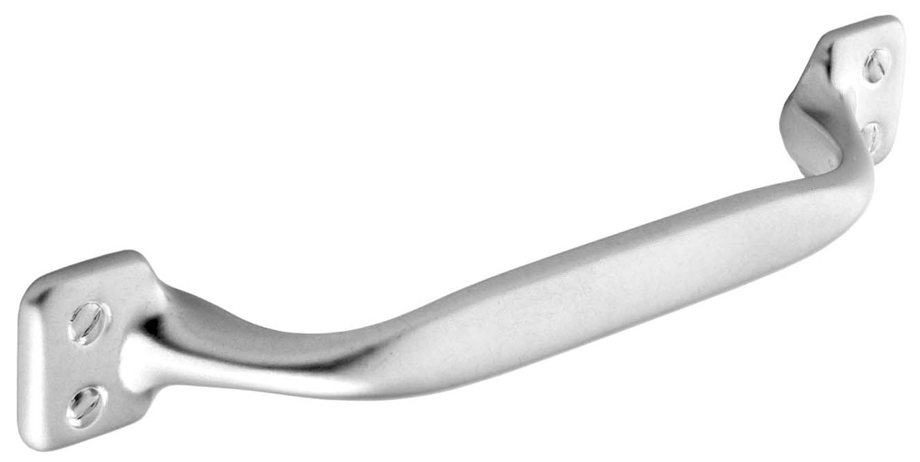 SATIN NICKEL D HANDLE 128MM (96MM CENTRES)