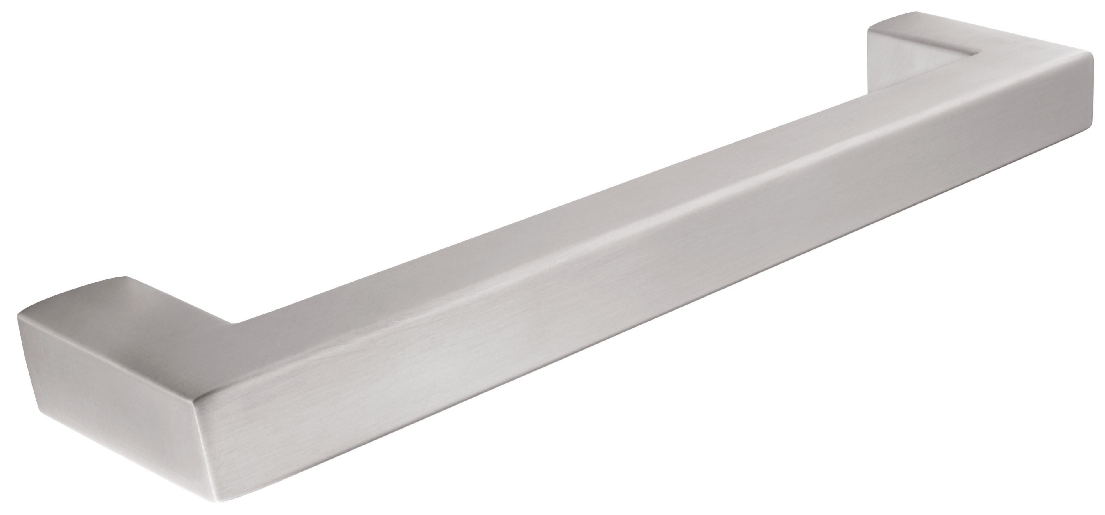 STAINOLESS STEEL EFFECT SQUARE BAR HANDLE 175MM (160MM CENTRES)