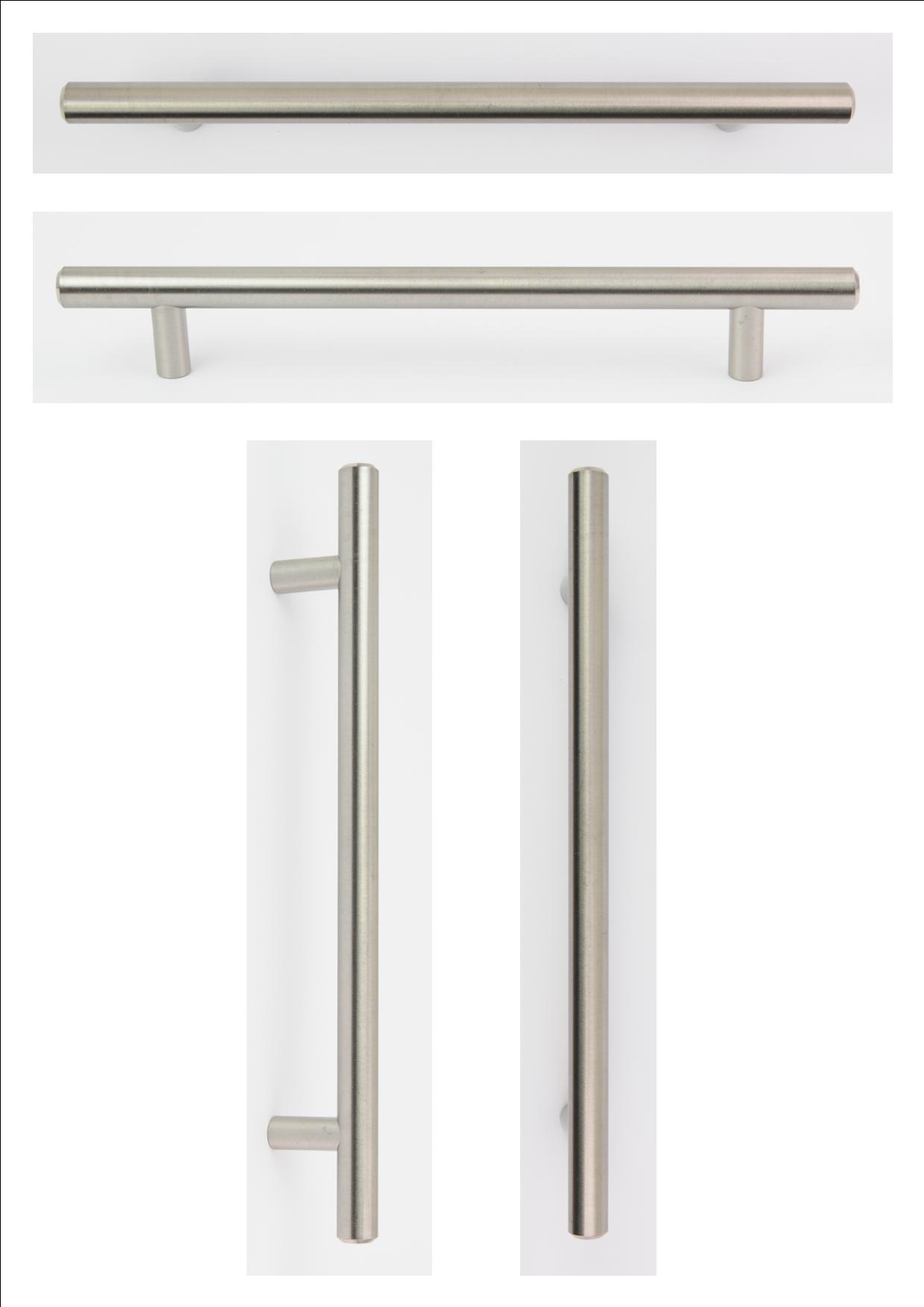 STEEL T BAR HANDLE 220MM (160MM CENTRES) - OLD CODE HS01
