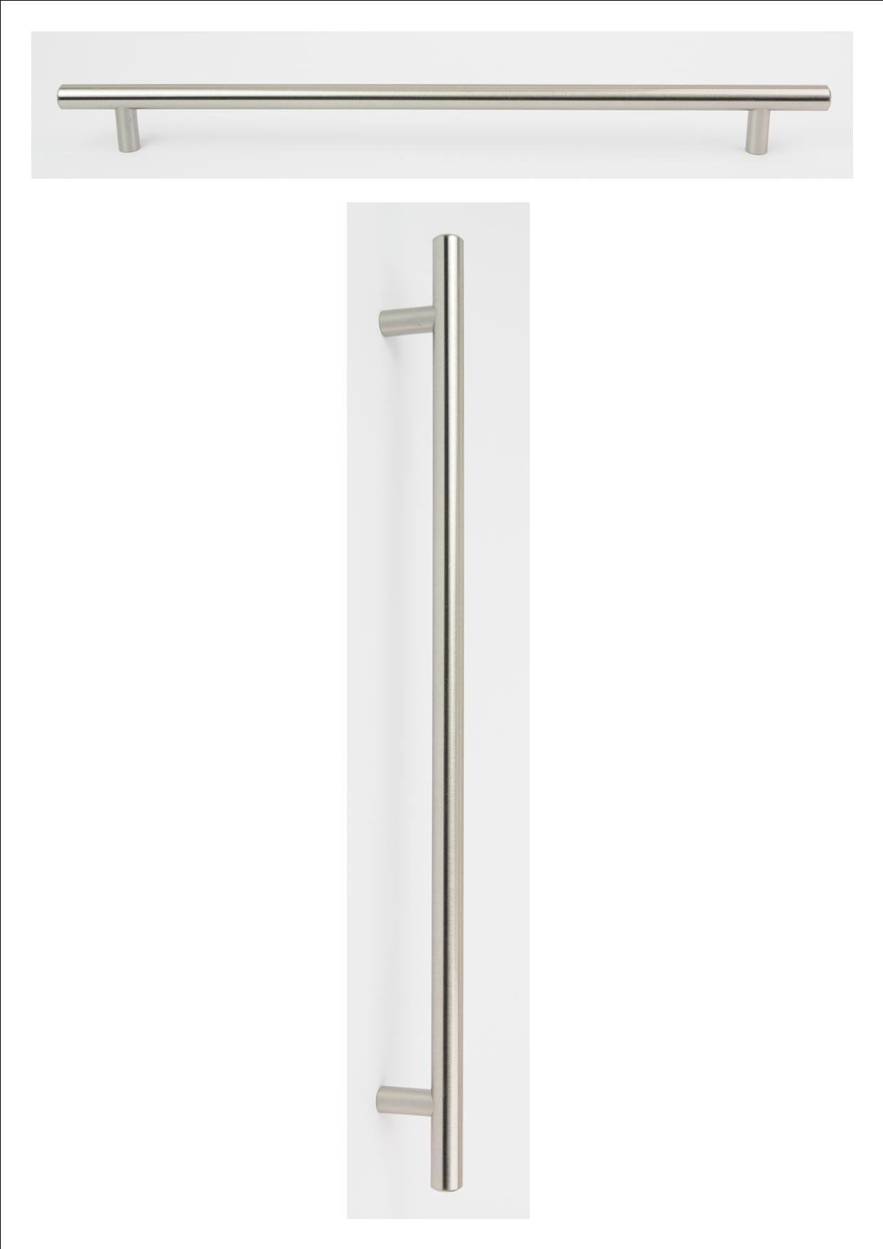 STEEL T BAR HANDLE 346MM (288MM CENTRES) - OLD CODE HS02