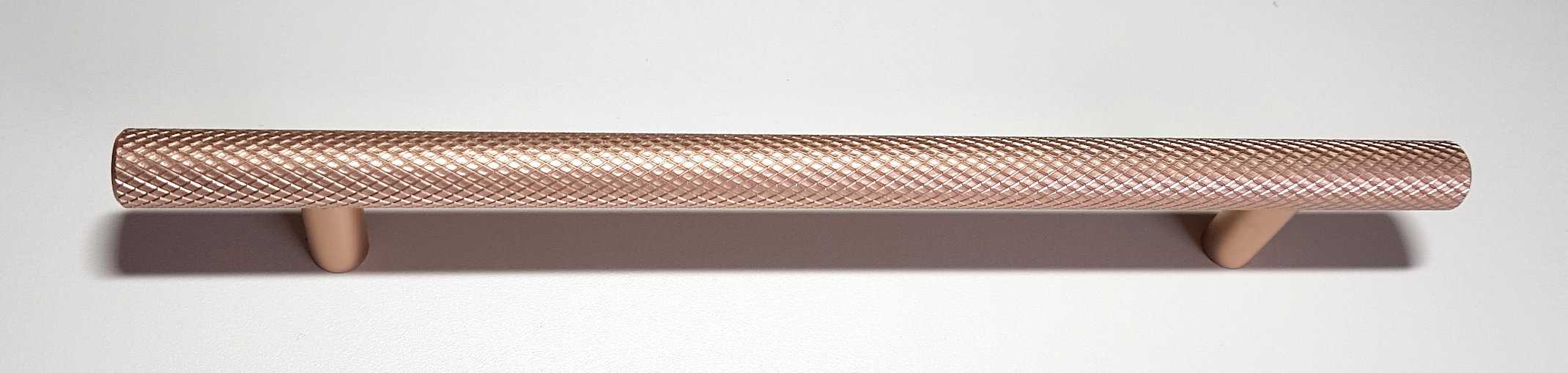 BRUSHED COPPER KNURLED HANDLE 220MM (160MM CENTRES)
