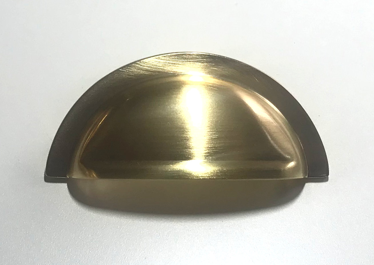 REFLECTIONS BRUSHED BRASS CUP HANDLE 94MM (80MM CENTRES)
