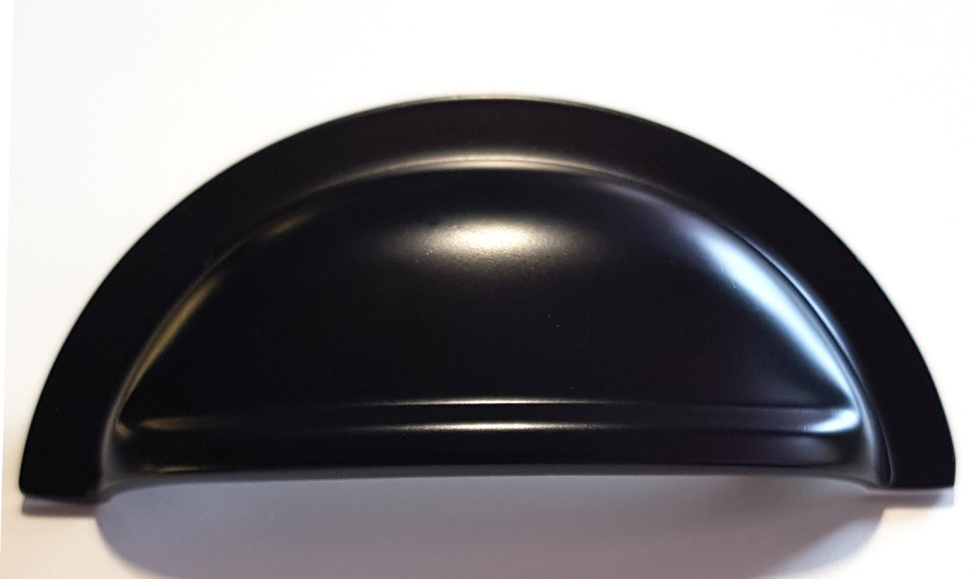 REFLECTIONS BLACK CUP HANDLE 94MM (80MM CENTRES)