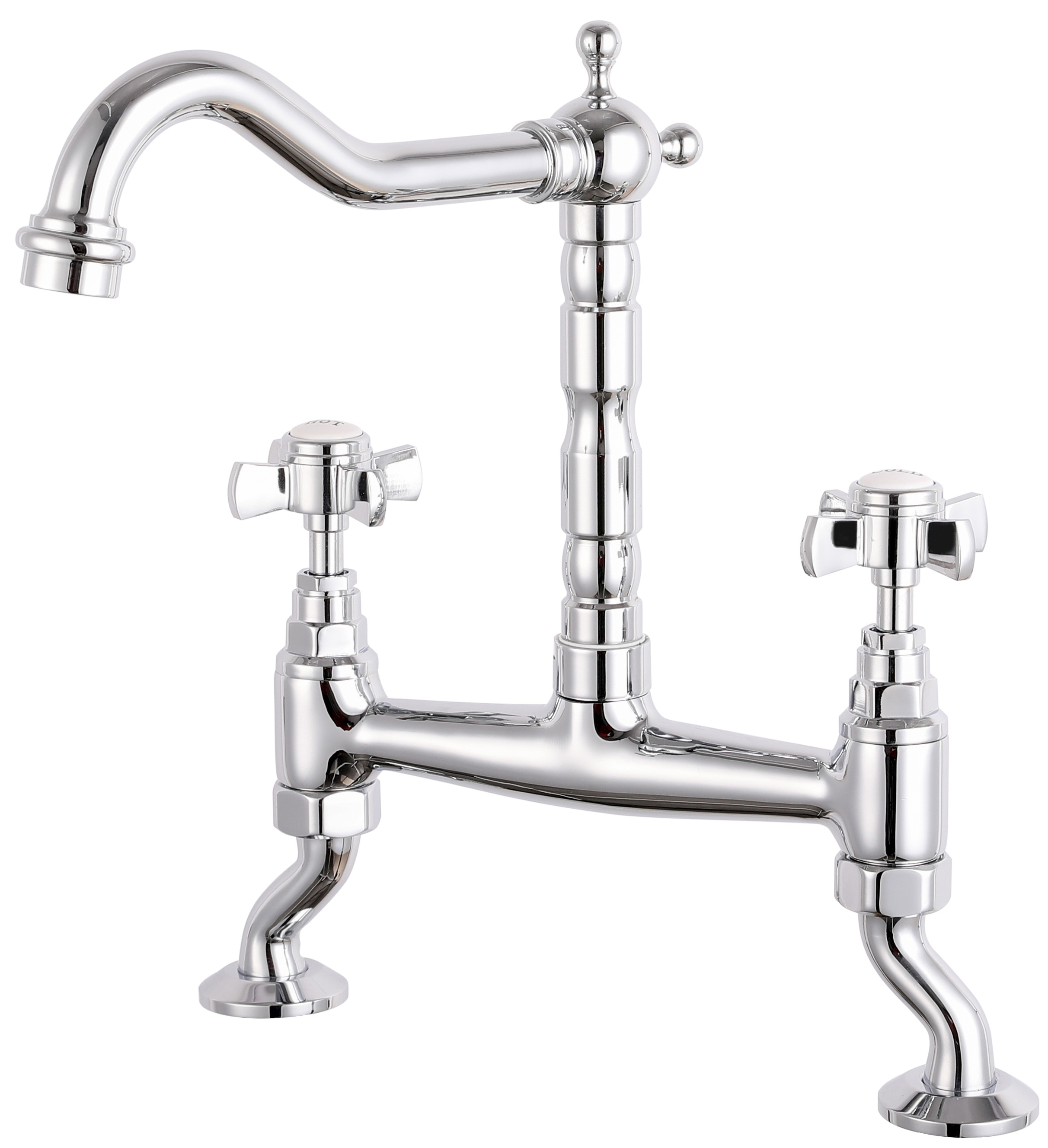 REGINOX SAMARA DUAL LEVER BRIDGE TAP - CHROME