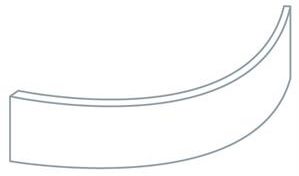 CURVED PLINTH - LEGNO