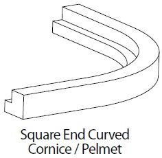 EXTERNAL CURVED CORNICE/PELMET LUCENTE MATT
