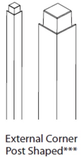 900X58 EXTERNAL CORNER POST LUCENTE MATT