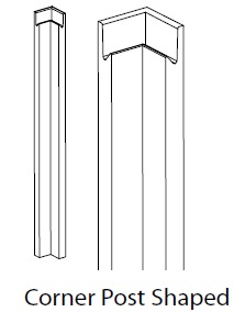 SHAPED CORNER POST 715X60MM LUCENTE MATT